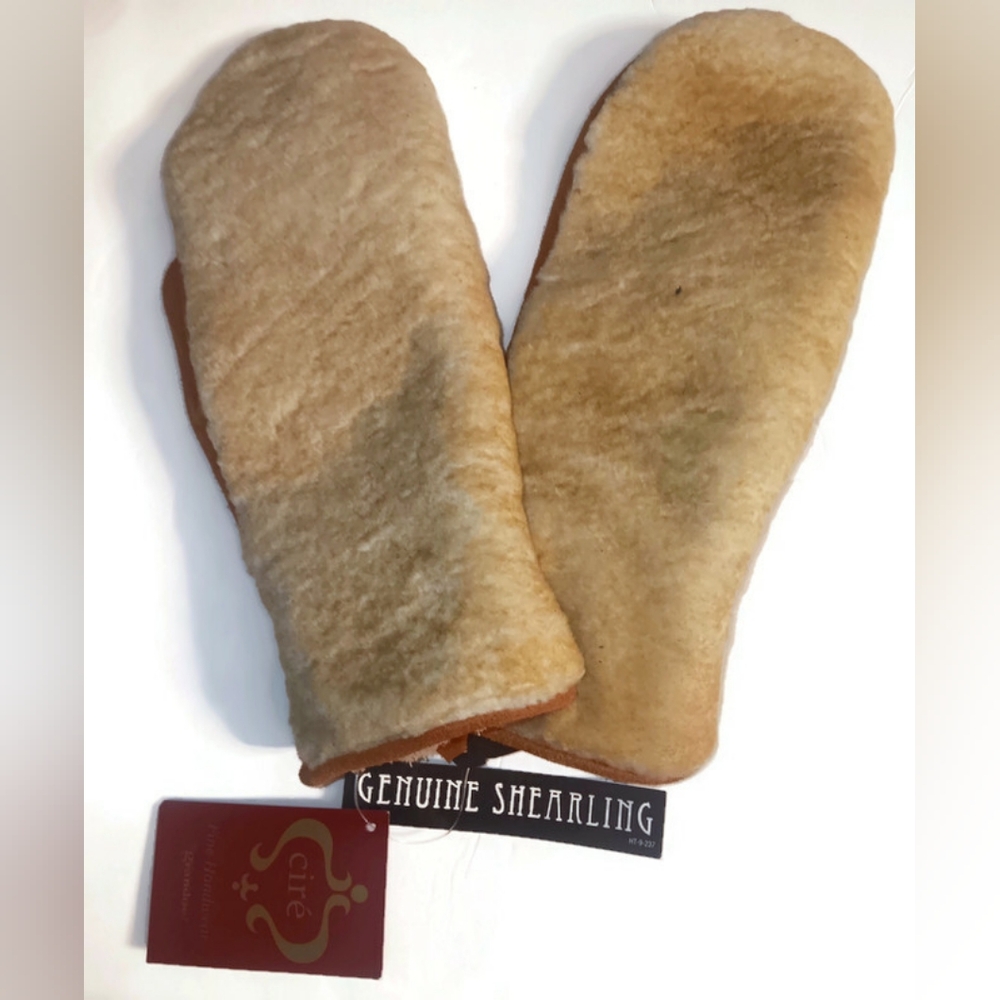 CIRE "BIGFOOT SHEARLING, INSULATED, MITTENS , CHESTNUT/TAN.
